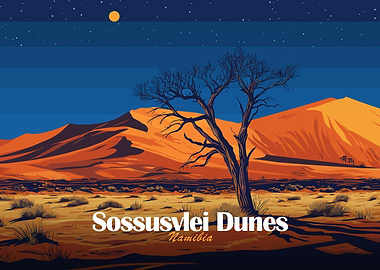Sossusvlei Dunes, Namibia Landscape Art