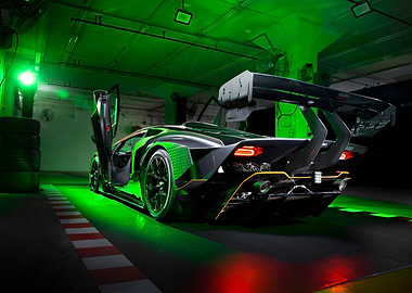 Lamborghini Veneno: Green and Black