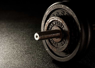 Close-up of a Dumbbell Weight