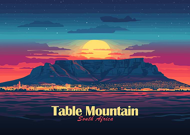 Table Mountain South Africa Landscape