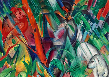 In the Rain by Franz Marc