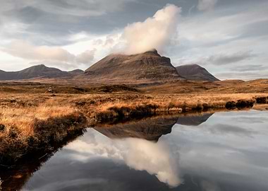 Mountain Reflection in Calm Water