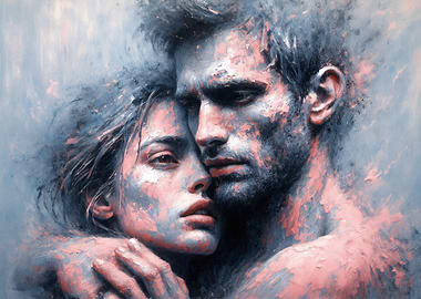 Drifting Through Life, Yet Held by Love – An Embracing Couple