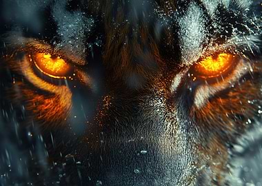 Tiger's Fiery Gaze