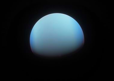Uranus planet on black background