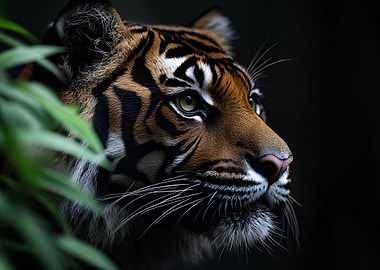 Tiger Portrait in Natural Habitat