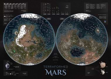 Terraformed Mars Map