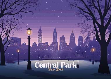 Central Park New York at Night