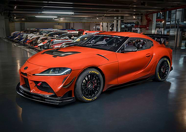 Orange Toyota Supra Racing Car - 12k res HQ