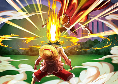 Iconic Painted Luffy vs Sanji