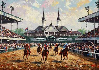 Horse Race Painting