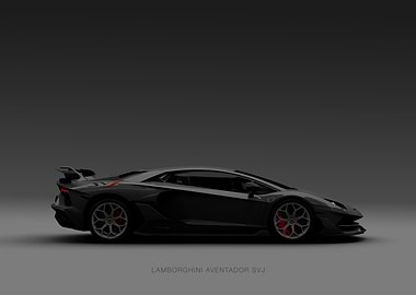 Lamborghini Aventador SVJ Side View
