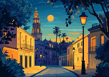 Night in Seville, Spain
