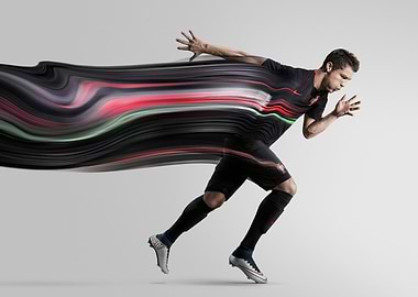 Cristiano Ronaldo Running with Motion Blur
