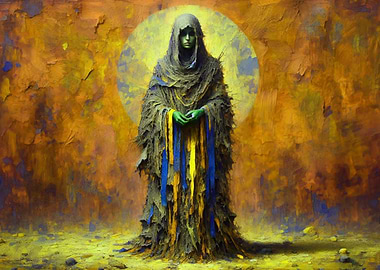 Mystic Figure in Hooded Robe