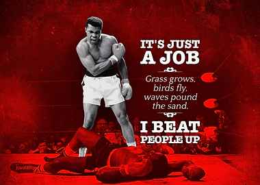 Muhammad Ali Boxing Quote Poster