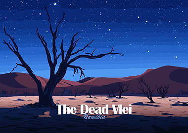 The Dead Vlei, Namibia at Night