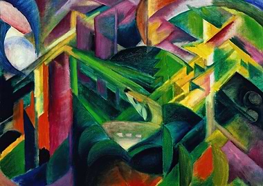 Deer in the Monastery Garden by Franz Marc