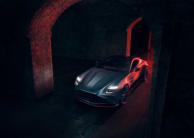 Aston Martin in a Dark Tunnel