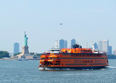 Staten Island Ferry and Statue of Liberty