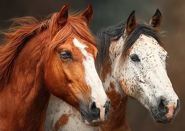 Two Horses Portrait