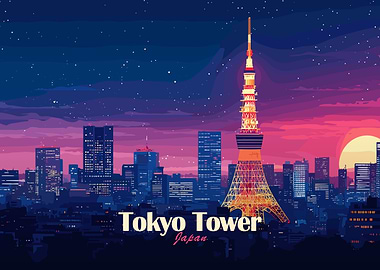 Tokyo Tower at Night