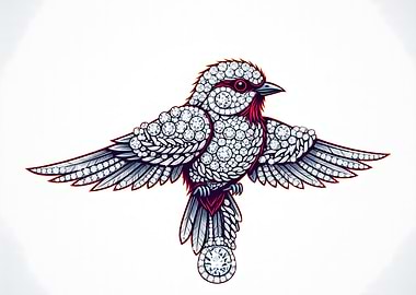 Diamond Bird Illustration