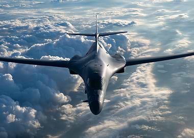 B-1B Lancer Bomber in Flight