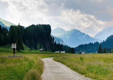Mountain Path Landscape - Val Duron in Italy