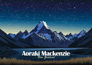 Aoraki Mackenzie New Zealand Landscape