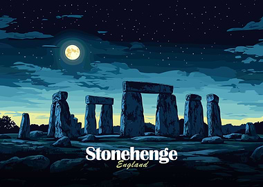 Stonehenge England at Night