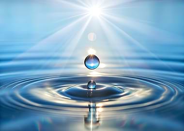 Water Drop Ripples with Sunlight