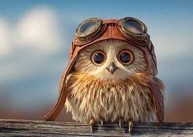 Owl Aviator on Fence