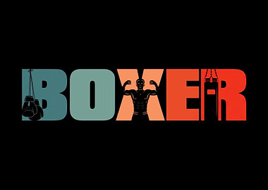 Boxer Typography with Boxing Elements