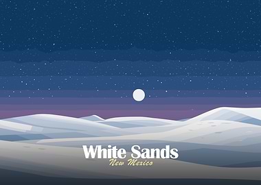 White Sands National Park at Night