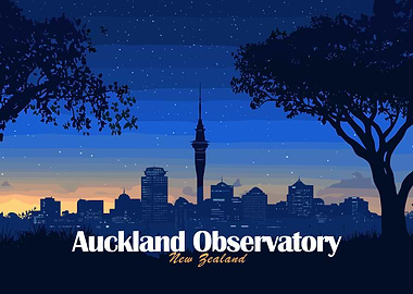 Auckland Observatory New Zealand Skyline