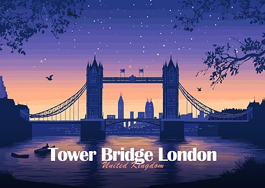 Tower Bridge London at Dusk