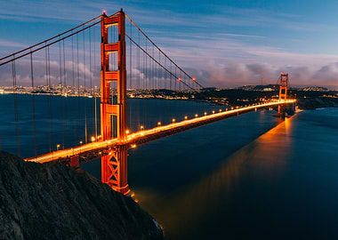 golden gate bridge at night
