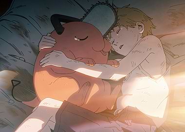 Chainsaw Man Opening Scene: Denji and Pochita