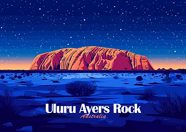 Uluru Ayers Rock Australia Night