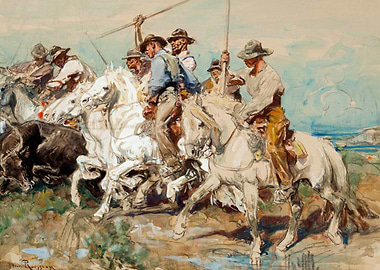 Preparing the battle - Henri Rousseau 1929