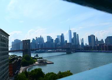 Brooklyn Bridge and New York City Skyline