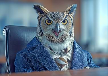Owl in Business Suit