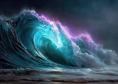 Luminous Ocean Wave