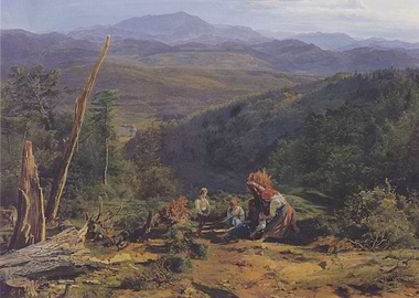 Landscape with Figures and Distant Mountains