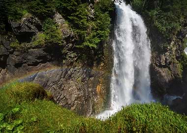 Waterfall with Rainbow
