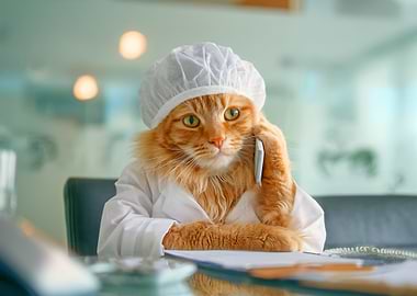 Cat Doctor on the Phone
