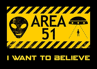 Area 51 Alien Abduction Warning Sign