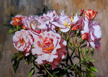 Roses Painting Still Life