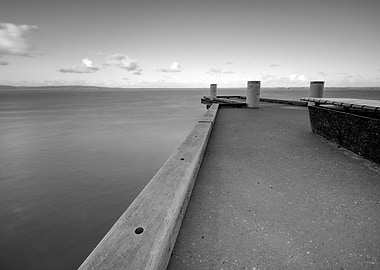 Black and White Pier Landscape, the Boreen Point Jetty